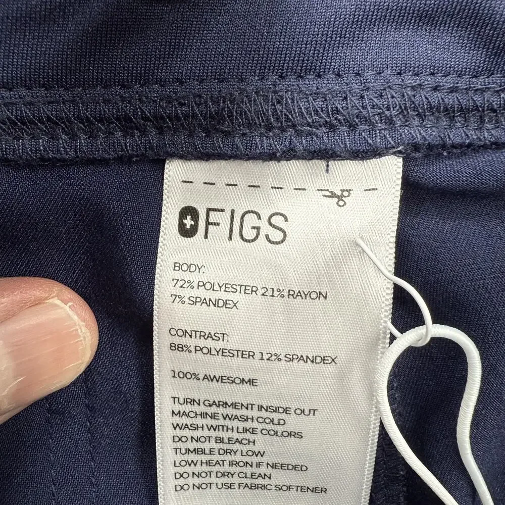 FIGS Technical‎ Collection Pants Mens Large Navy Blue Drawstring Scrub Medical